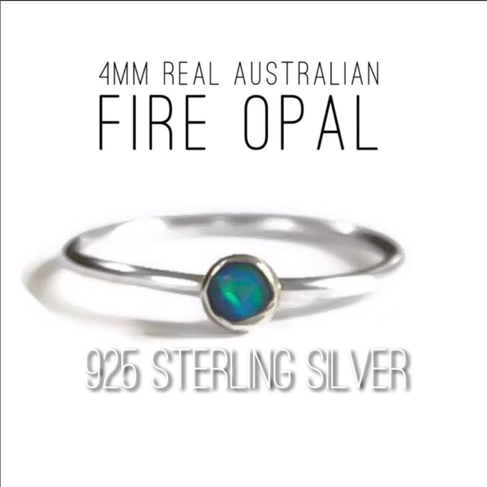 💟 Australian Fire Opal Sterling Silver 925💟